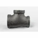 1-1/4" X 1-1/4 X 3/4" DOMESTIC BLACK MALLEABLE IRON REDUCING TEE-USA