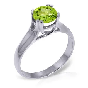 1.1 Carat 14K Solid White Gold Let Your Imagination Peridot Ring