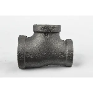 1" X 1" X 3/4" DOMESTIC BLACK MALLEABLE IRON REDUCING TEE-USA