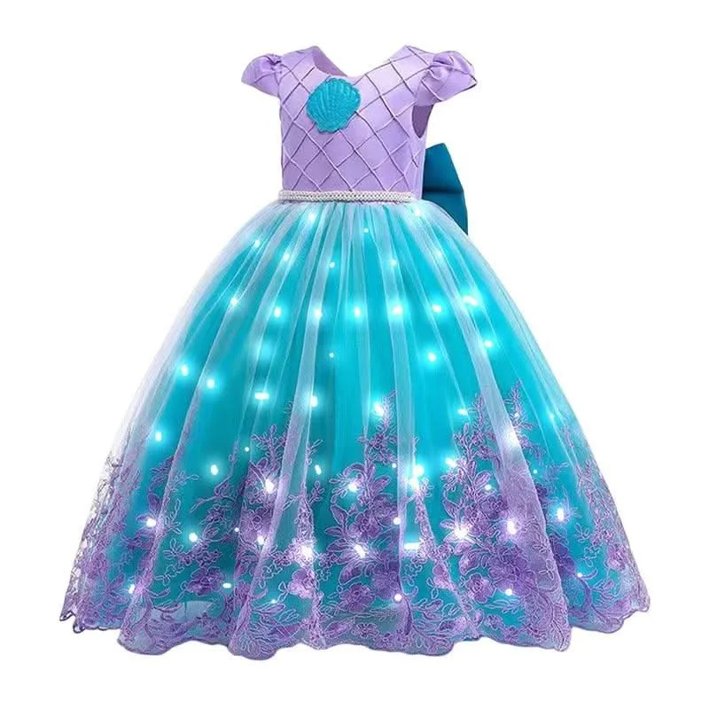 3-12-year-old Girls' glowing princess dress Exquisite Accessories Princess Set Best Birthday Gift for Girls