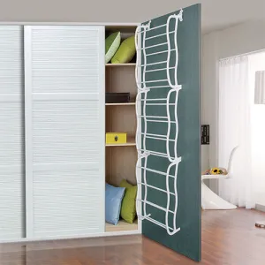 36 Pairs Over-The-Door Shoe Rack 12 Layers Wall Hanging Closet Shoe Organizer Storage Stand - White