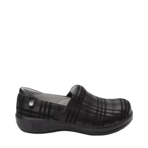 Alegria Women's Keli Slip Resistant Slip On in Plaid To Meet You Black