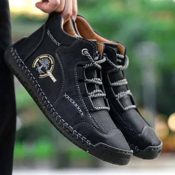 Alfred - Men Vintage Hand Stitching Comfort Soft Leather Shoes