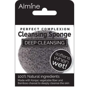 Almine Facial Konjac Cleansing Sponge Black 6.5cm 4271