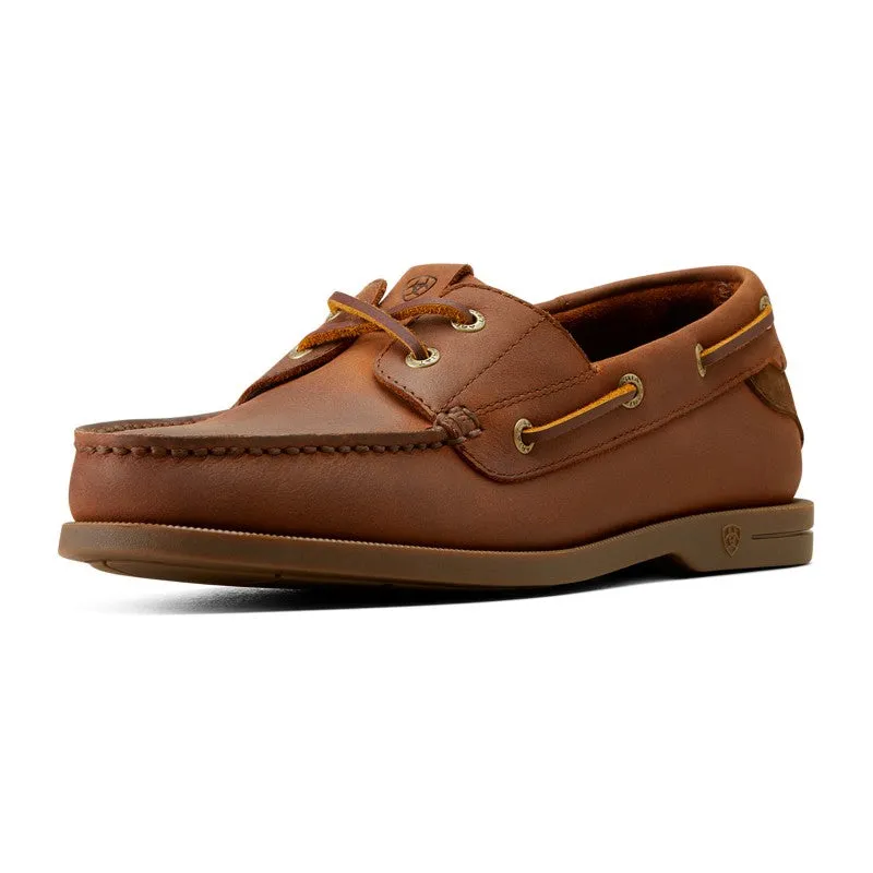 Ariat Antigua Mens Deck Shoe - Bridle Brown