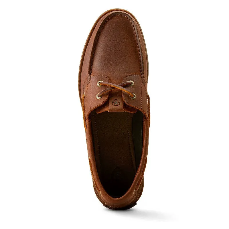 Ariat Antigua Mens Deck Shoe - Bridle Brown