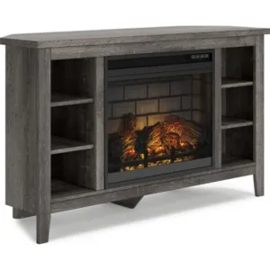 Arlenbry Entertainment Unit with Fireplace - Gray