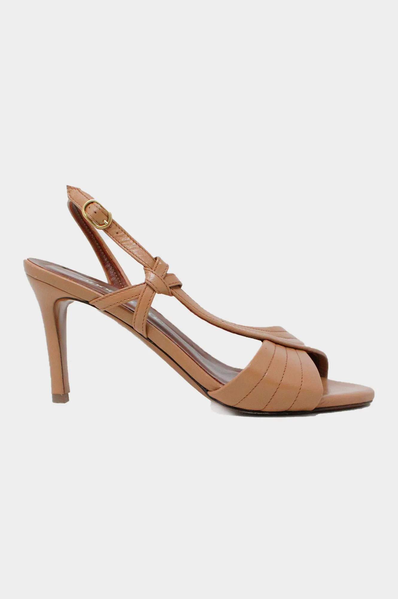 Athena Mid Heel Sandal | Tan