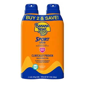 Banana Boat Sport Ultra SPF 50 Sunscreen Spray 6oz- 2 Pack