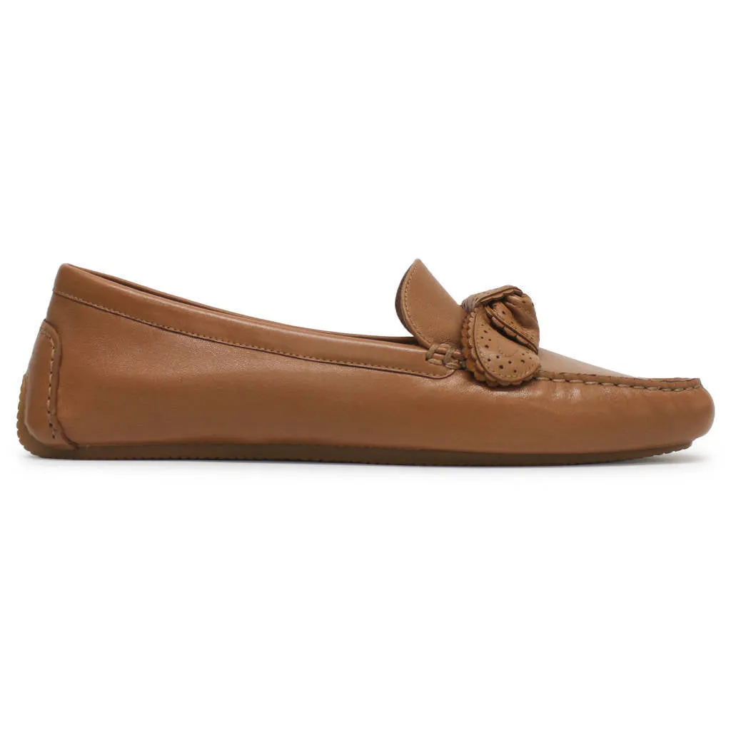 Bellport Bow Driver Leather Women's Loafers Shoes