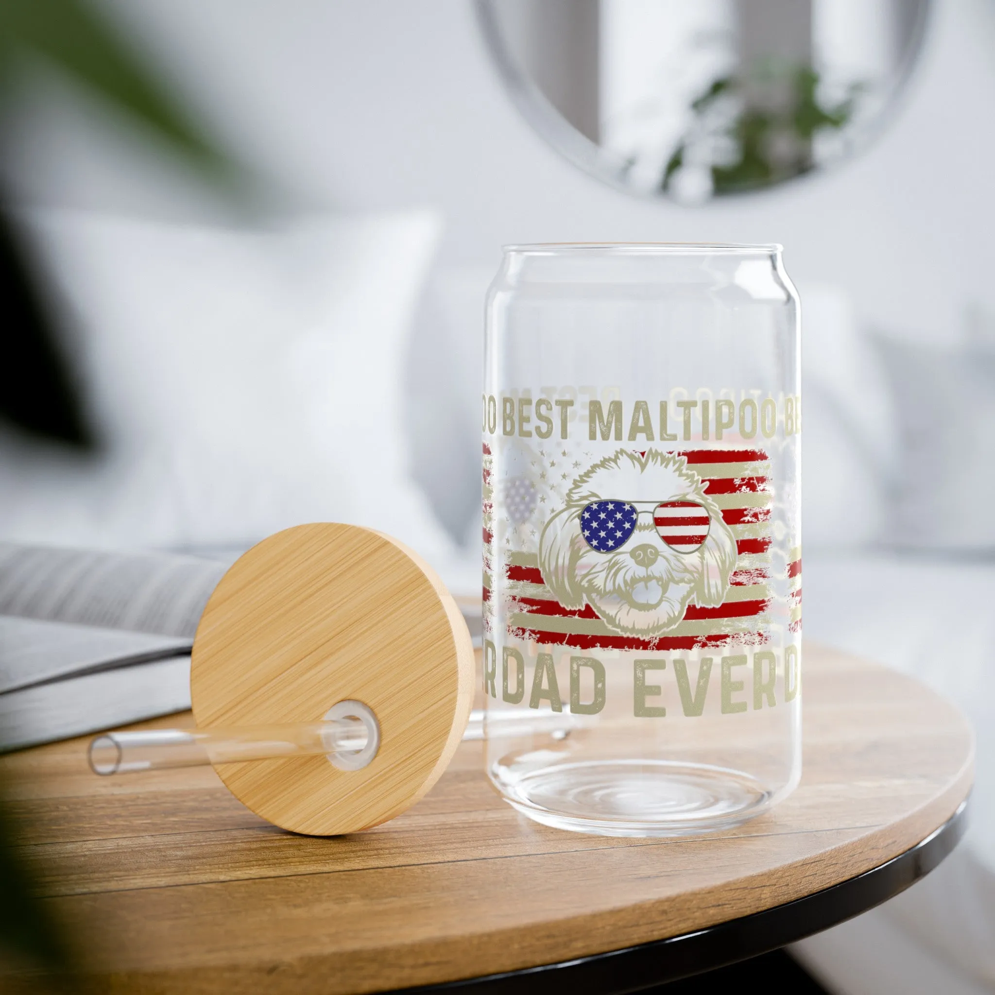 Best Maltipoo Dad Ever Sipper Glass