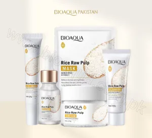 BIOAQUA Pack of 5Glow & Glowing Rice Skincare Series.(BQY93752,BQY80535,BQY83895,BQY83840,BQY79706)