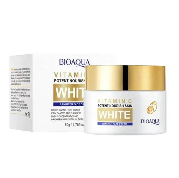 Bioaqua Vitamin C Glowing Brighten Hydrating Potent Nourish Skin White Face Cream BQY88654 50g