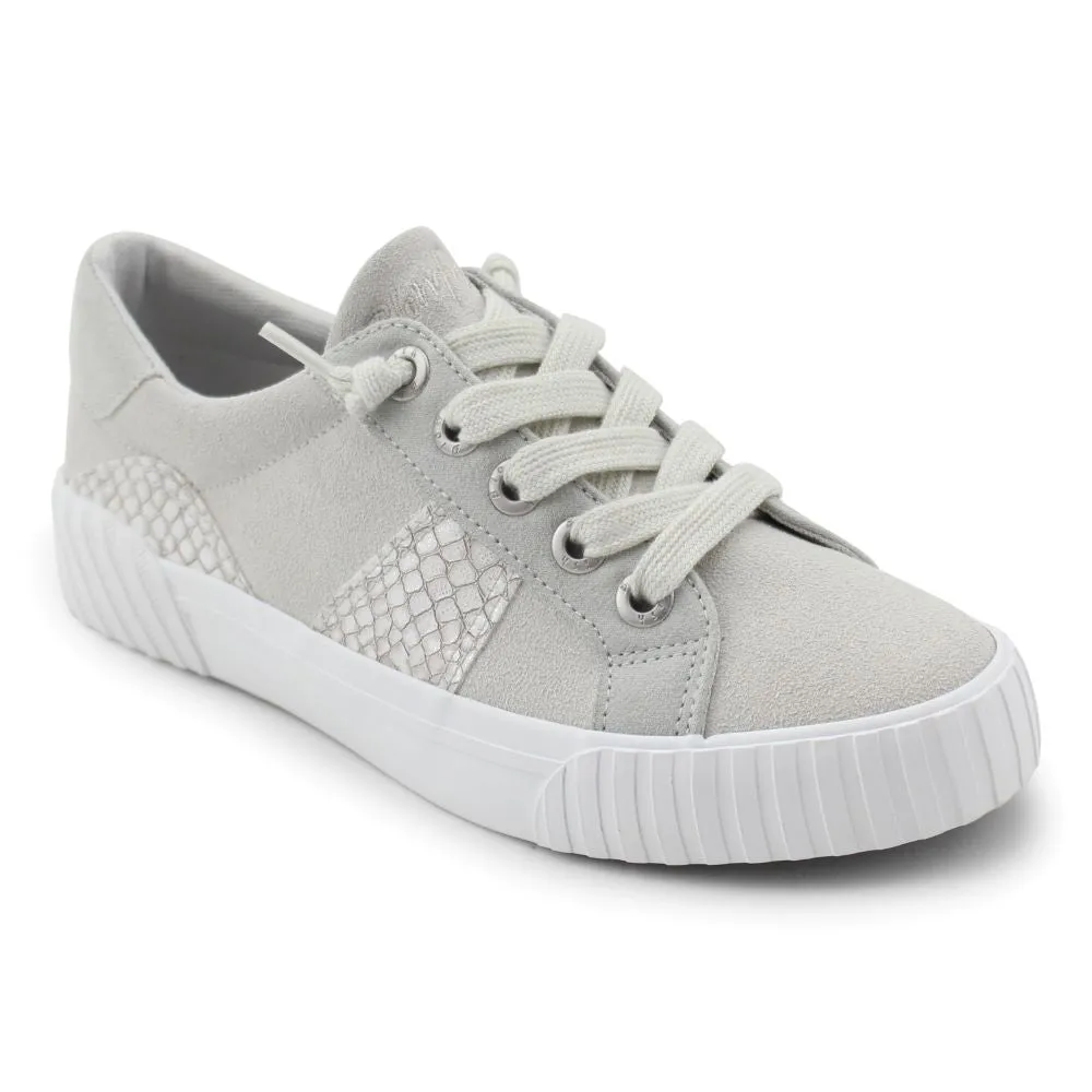 'Blowfish Malibu' Women's Wave Sneaker - Vapor Field / Silver Slick Croc / Grey Faux Suede