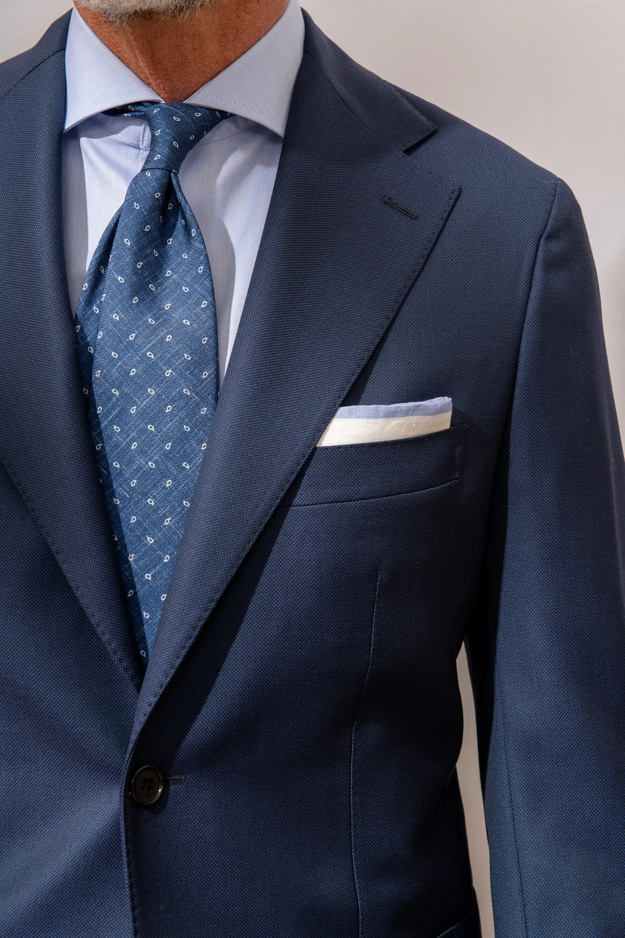 Blue birdseye suit - Made in Italy