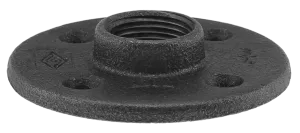 Boshart 2-BLFF-07 3/4" Black Malleable Iron Floor Flange, Class 150