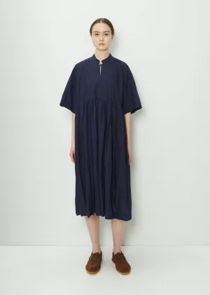 Botanical Dye Organic Cotton Dress — Navy