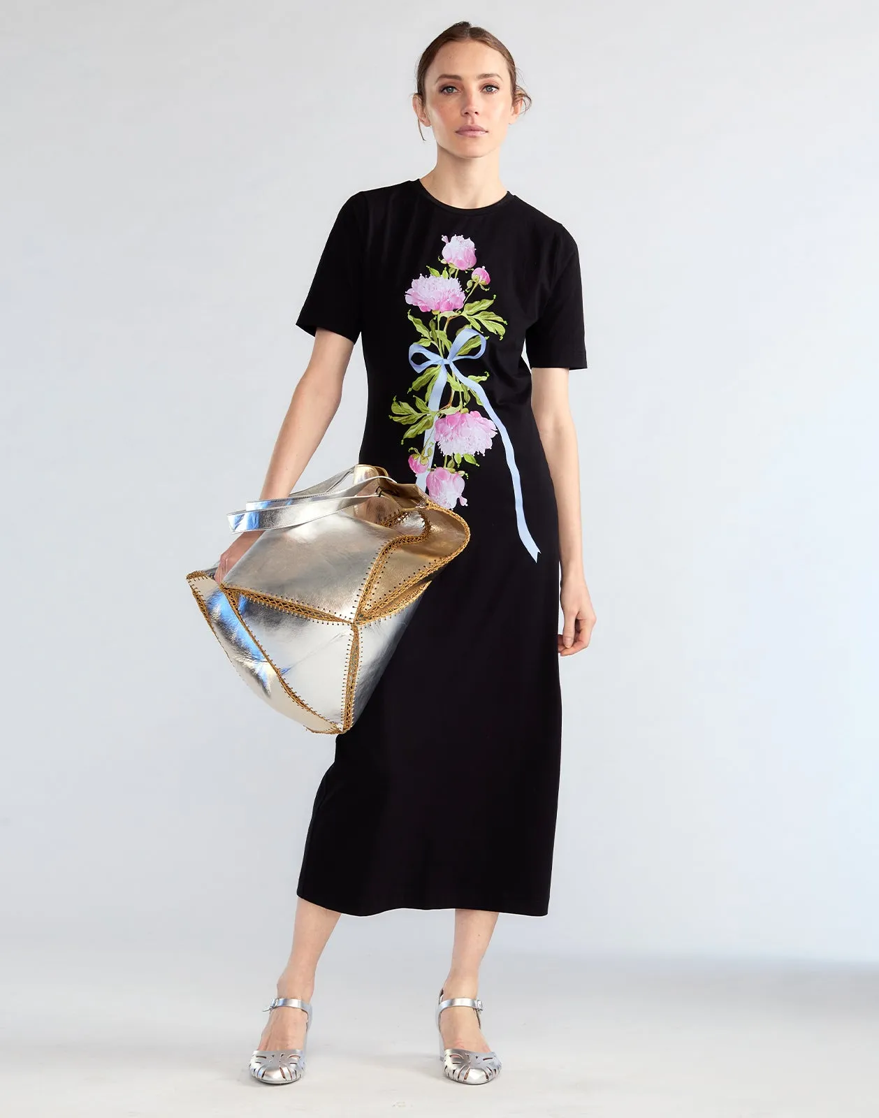 Bouquet Ribbon Tee Dress