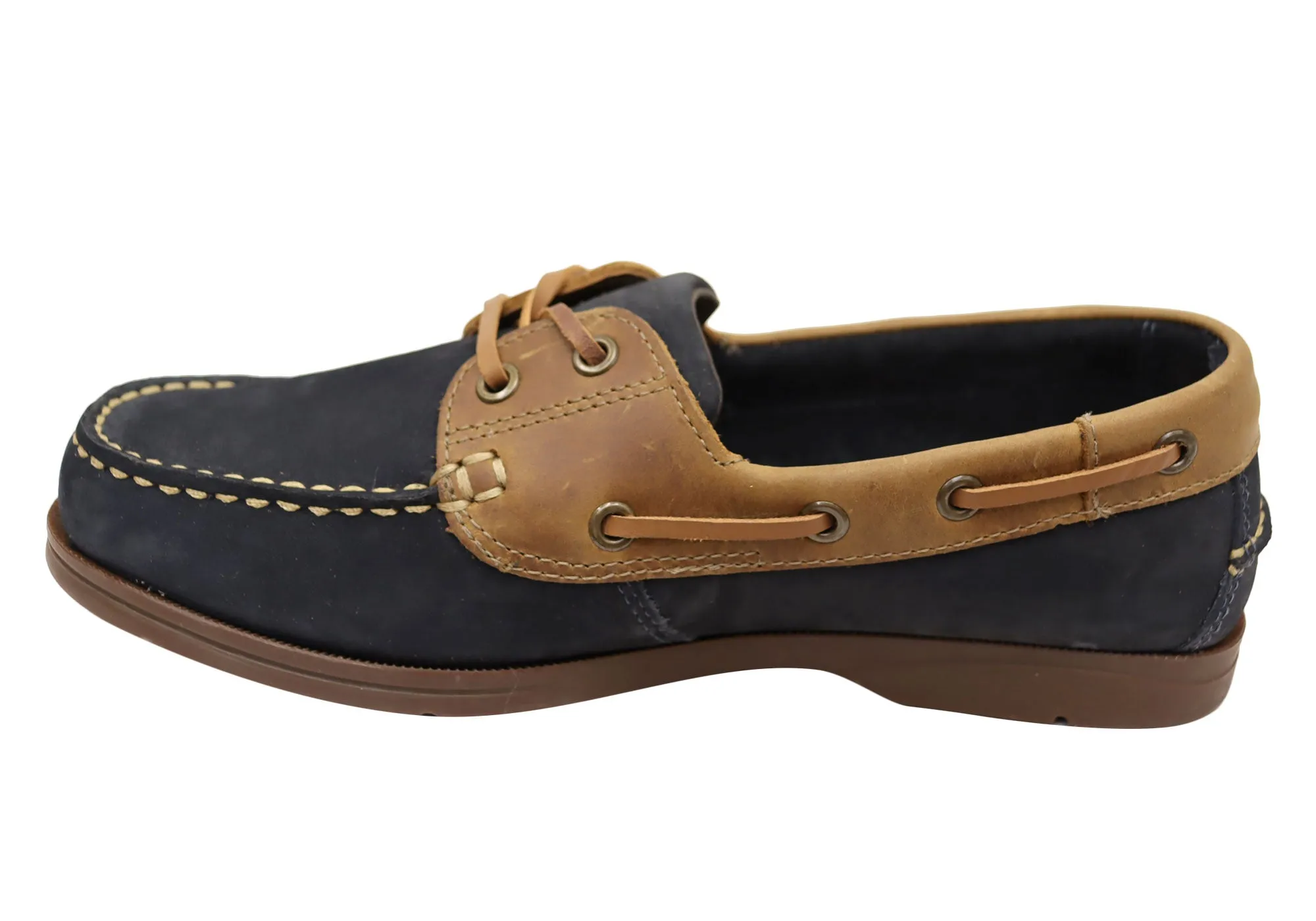 Bradok Mens Comfortable Leather Boat Shoes Made In Brazil