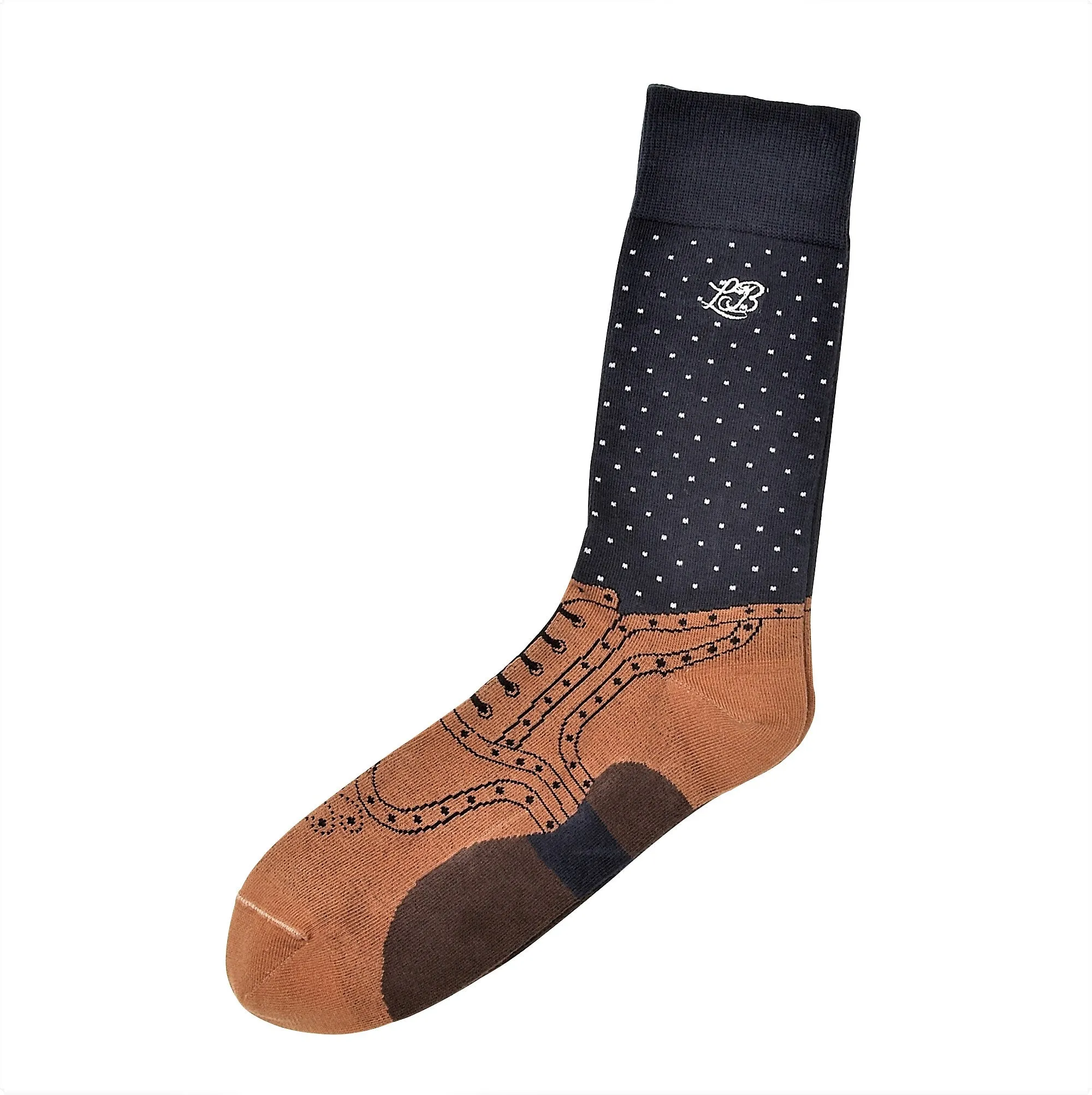 Brogue Socks Navy