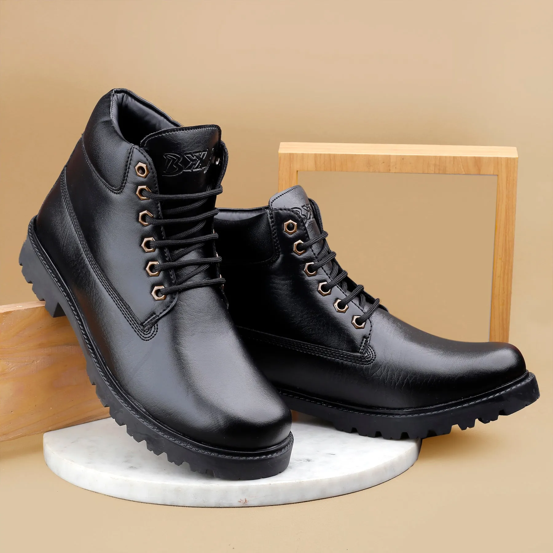 Bxxy's Lace-up Ankle Stylish Boots for Men