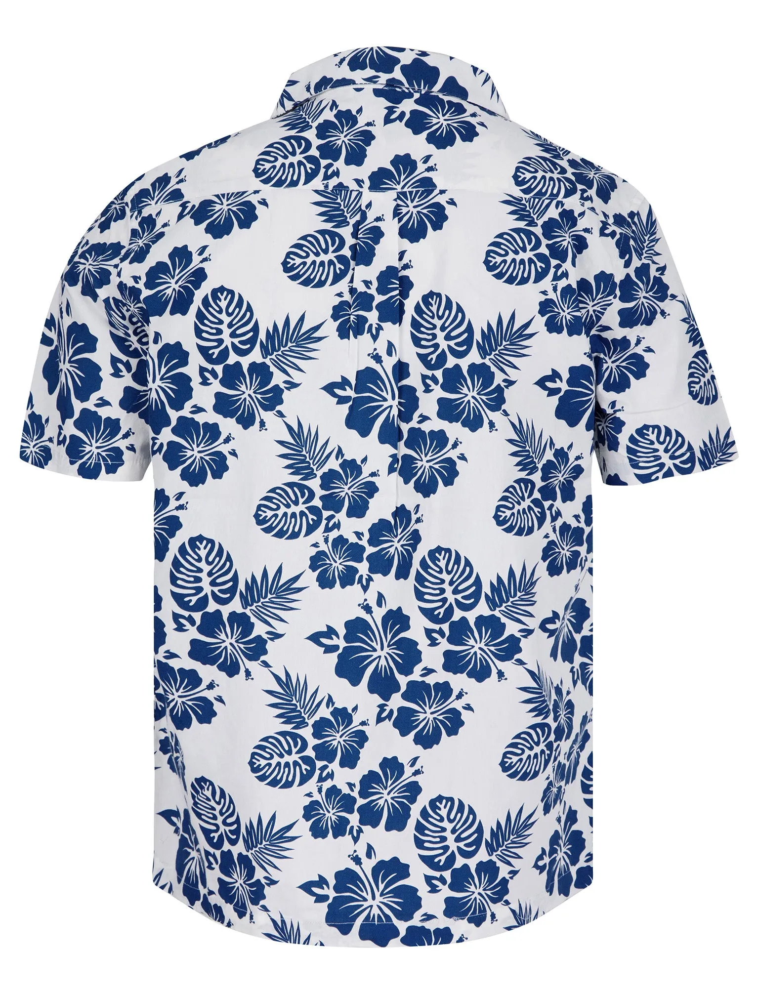 Chambal Floral Print Short Sleeve Open Collar Hawaiian Shirt in Bright White - Tokyo Laundry