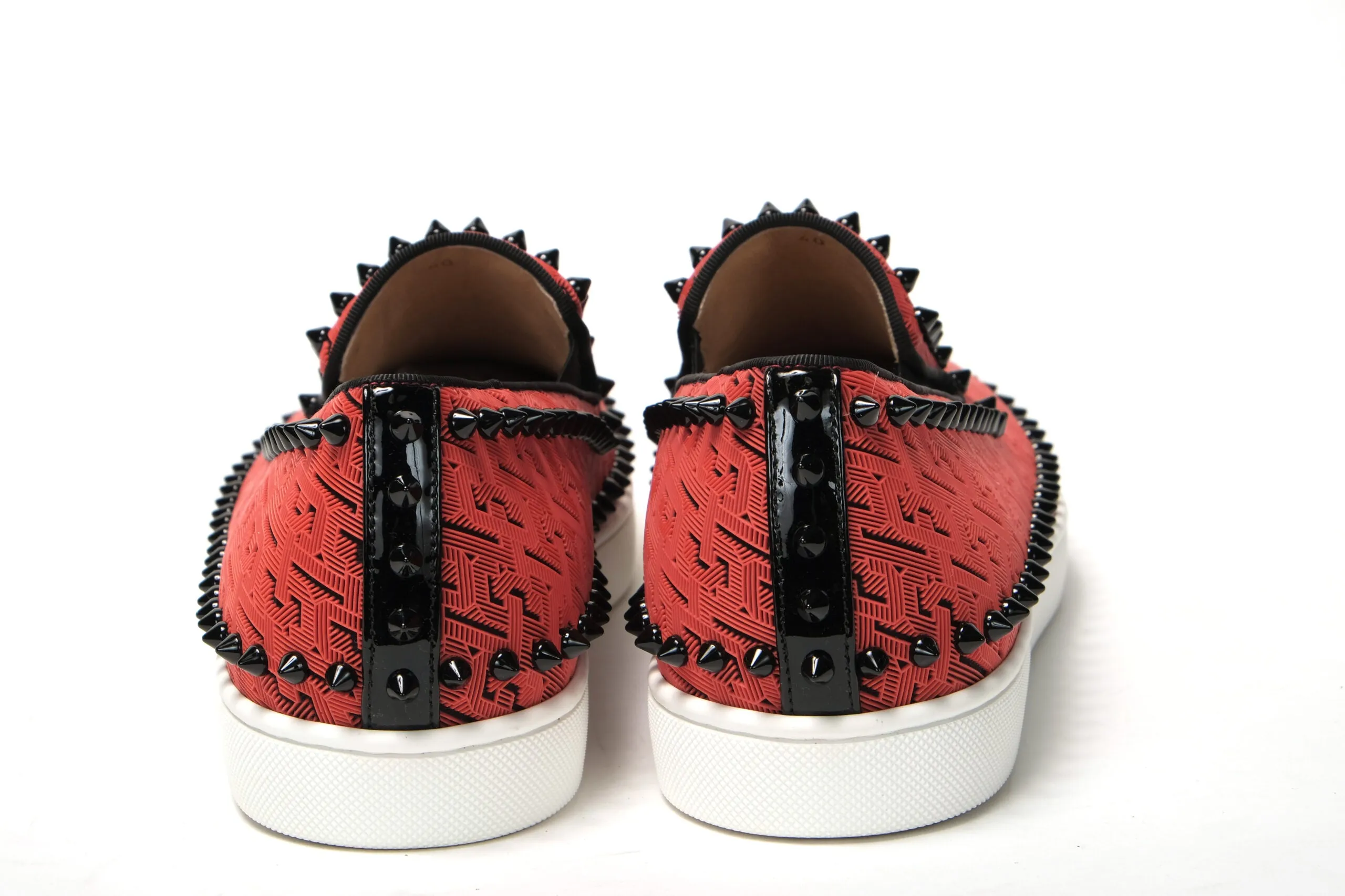 Christian Louboutin Black Smoothie/Black Pik Boat Flat Techno Shoes