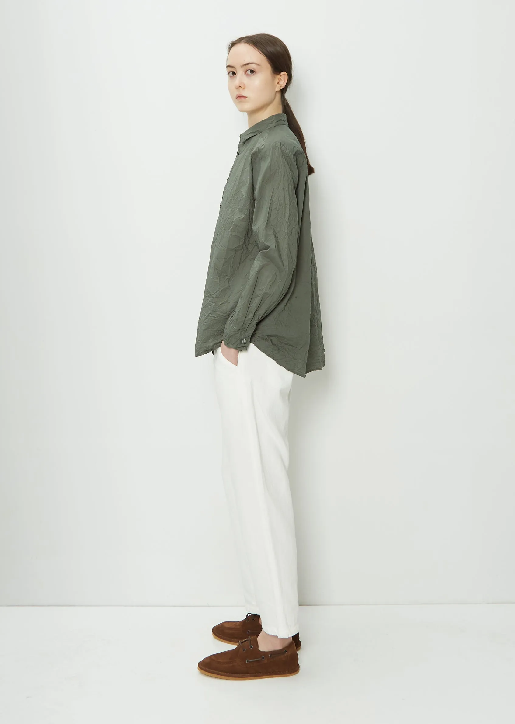 Classic Wrinkle Blouse — Green