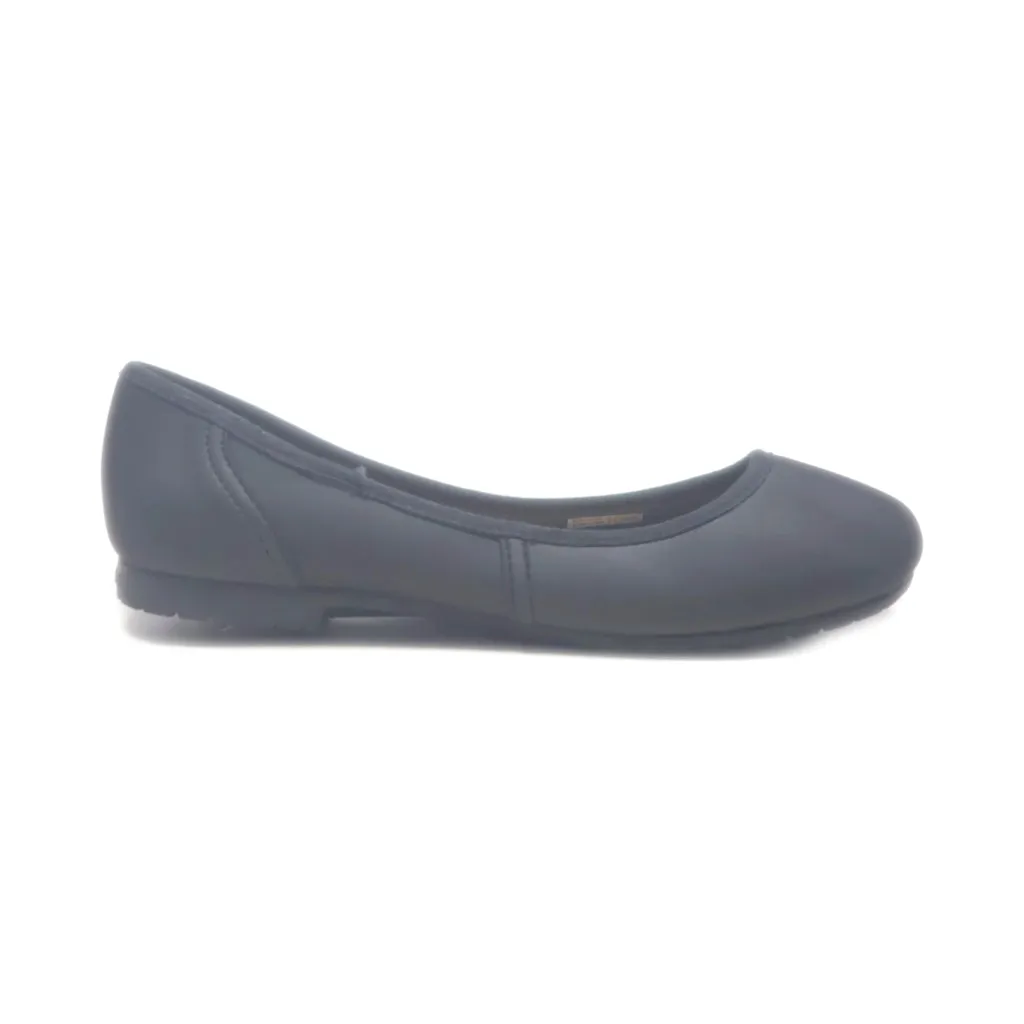 Crocs At Work Ballerinas Pu Leather Black Colour For Women