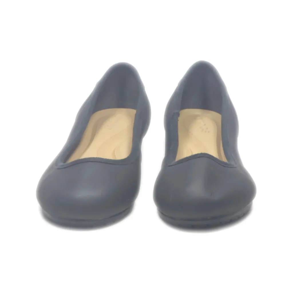 Crocs At Work Ballerinas Pu Leather Black Colour For Women