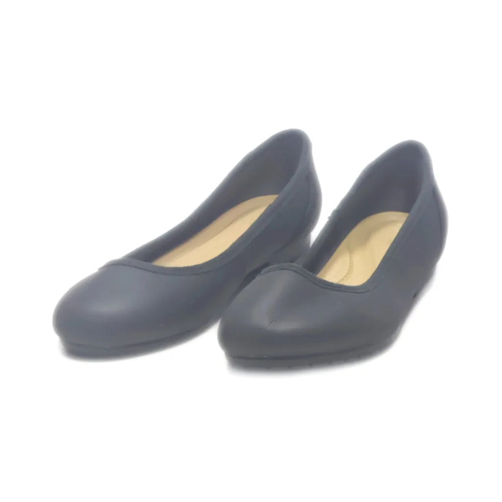 Crocs At Work Ballerinas Pu Leather Black Colour For Women