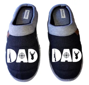 Dad rifle target deer head Men's DF by DEARFOAMS hunting Slippers House Shoes slides father dad husband gift