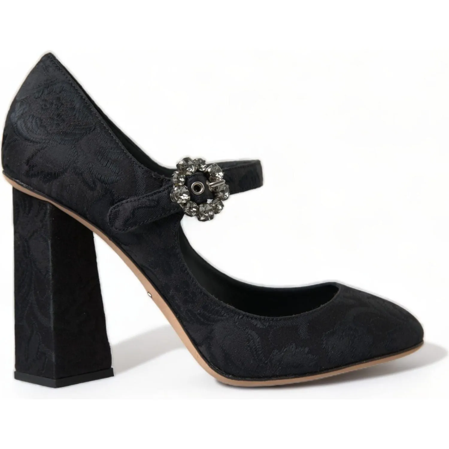 Dolce & Gabbana Chic Black Brocade Mary Janes Pumps