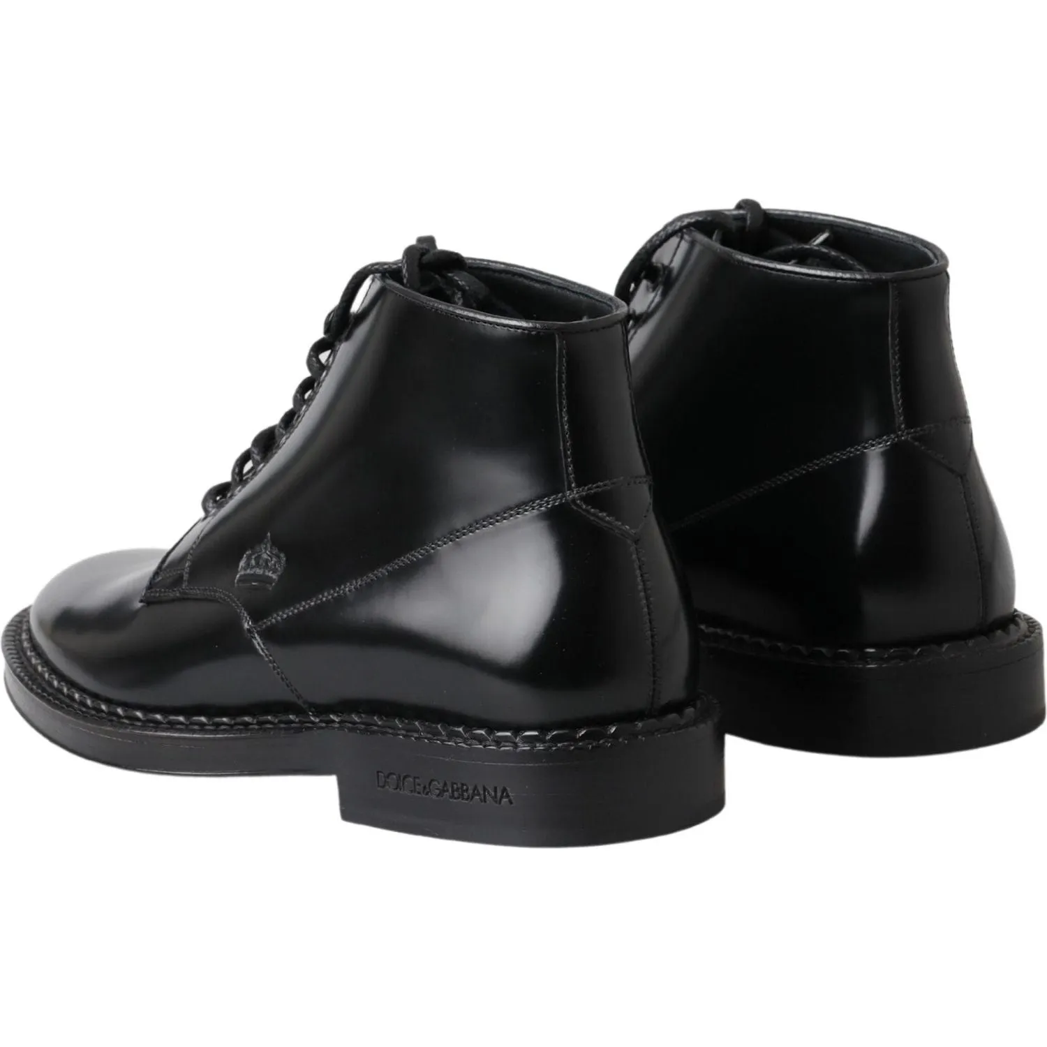 Dolce & Gabbana Elegant Black Leather Men's Boots