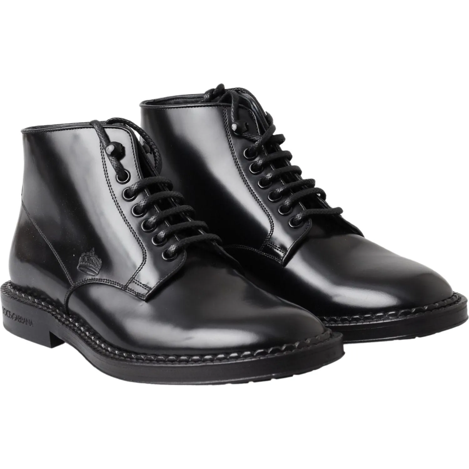 Dolce & Gabbana Elegant Black Leather Men's Boots