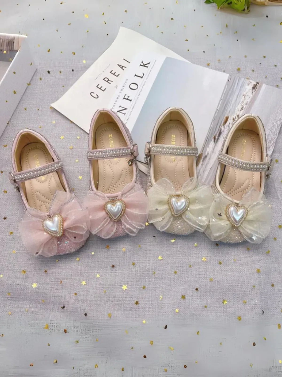 Dress Up Doll Tulle Bow Mary Jane Shoes By Liv and Mia