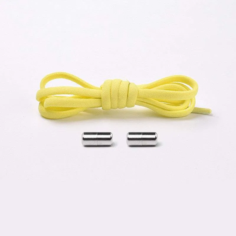 Elastic No Tie Shoelaces Semicircle Shoe Laces For Kids And Adult Sneakers Quick Lazy Metal Lock Laces Shoe Strings