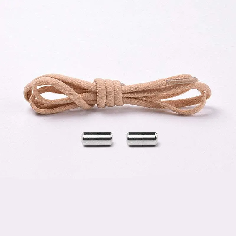 Elastic No Tie Shoelaces Semicircle Shoe Laces For Kids And Adult Sneakers Quick Lazy Metal Lock Laces Shoe Strings