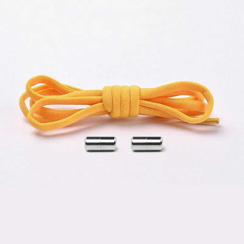 Elastic No Tie Shoelaces Semicircle Shoe Laces For Kids And Adult Sneakers Quick Lazy Metal Lock Laces Shoe Strings