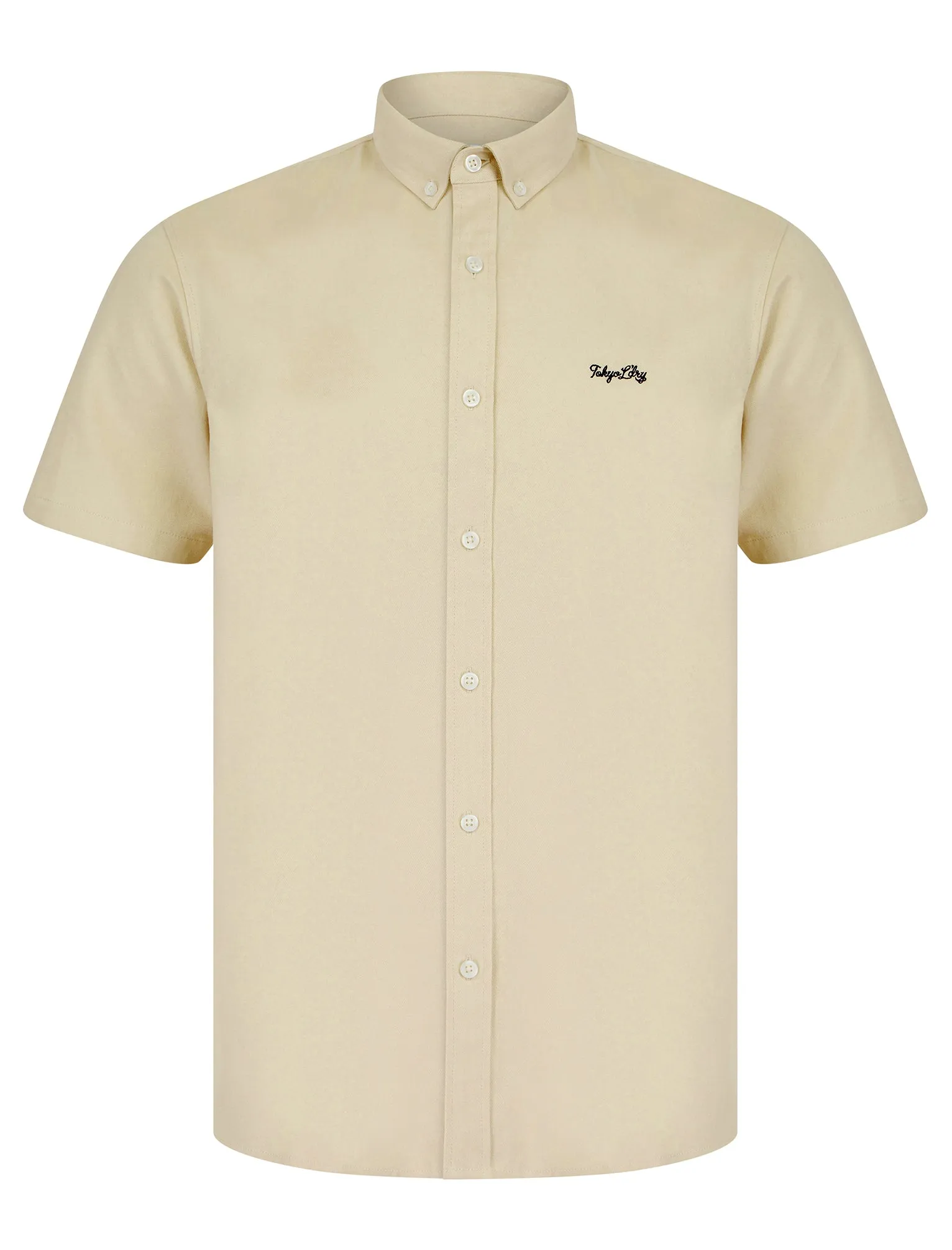 Elbury 3 Short Sleeve Cotton Twill Shirt in French Oak - Tokyo Laundry