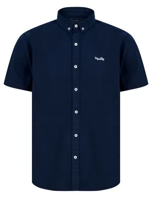 Elbury Short Sleeve Cotton Twill Shirt in Sky Captain Navy  - Tokyo Laundry