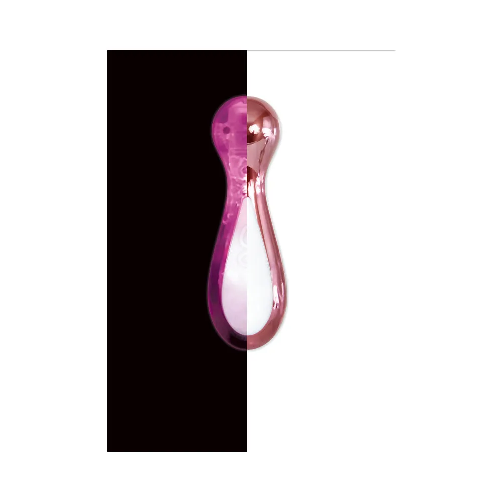 Evolved Starlite Light-Up Rechargeable Chrome Mini Vibrator Pink