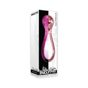 Evolved Starlite Light-Up Rechargeable Chrome Mini Vibrator Pink