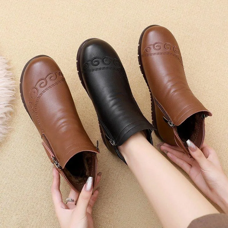 Fashion Women's Casual Shoes GCSBG12 Genuine Leather Ankle Boots