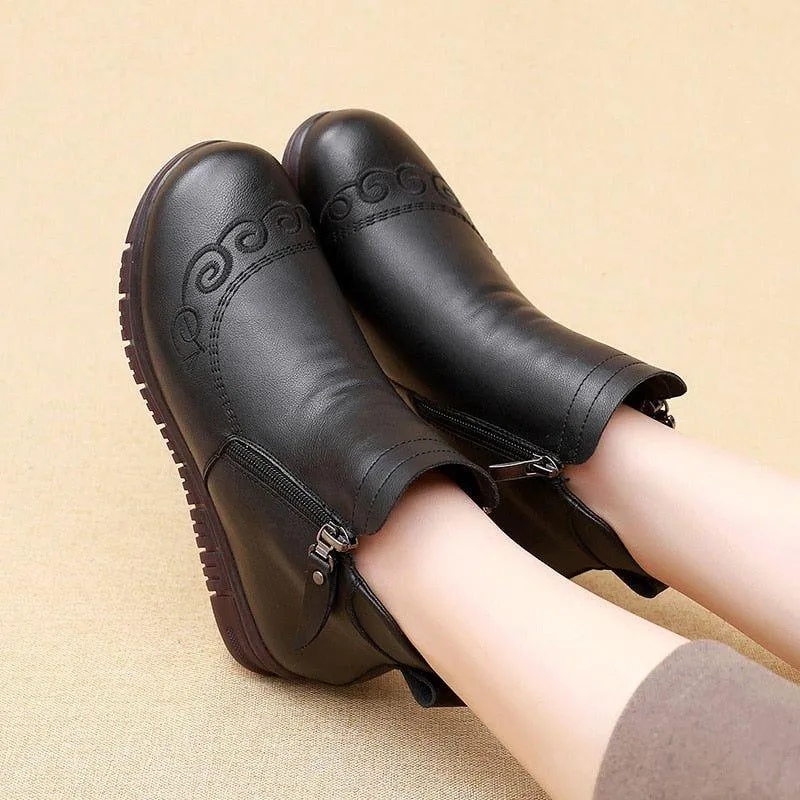 Fashion Women's Casual Shoes GCSBG12 Genuine Leather Ankle Boots