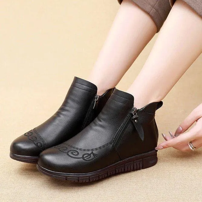 Fashion Women's Casual Shoes GCSBG12 Genuine Leather Ankle Boots