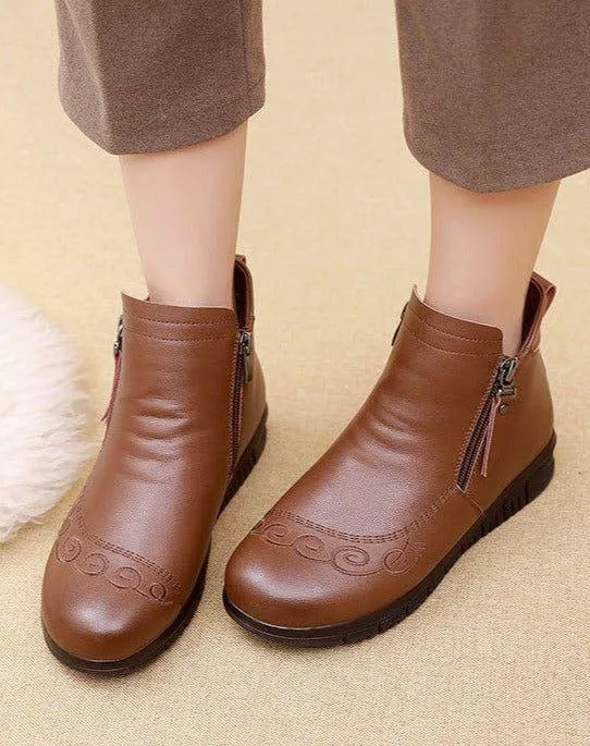 Fashion Women's Casual Shoes GCSBG12 Genuine Leather Ankle Boots