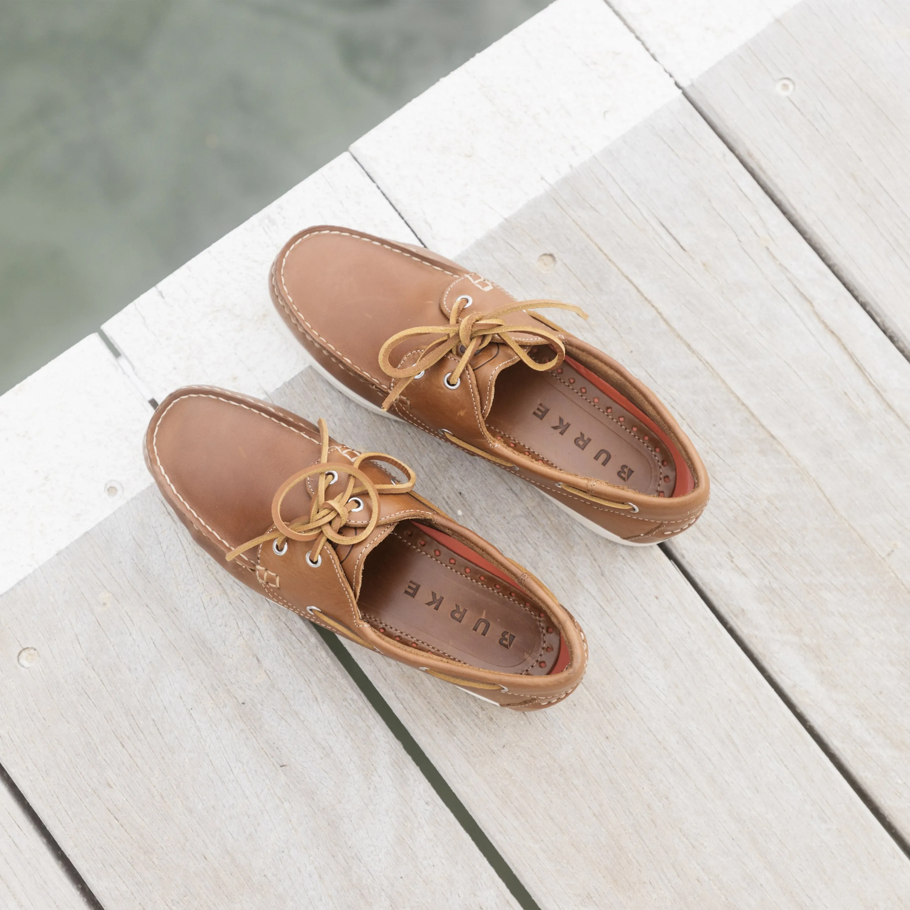 Flinders Leather Deck Shoe - Tan