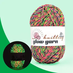 Glow in the Dark Rainbow Twist Yarn for Crochet(6 colors)