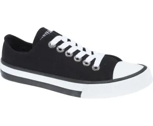 'Harley Davidson' Women's Zia Black Canvas Sneaker - Black